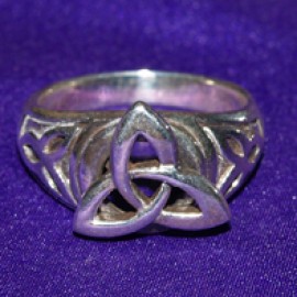 Celtic Triquetra Spinner Silver Ring
